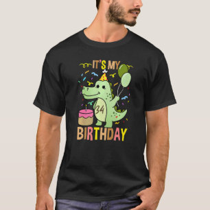 Its My 34th Birthday Crocodile Alligator T-Shirt