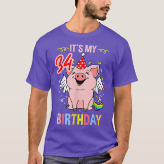 Its My 34th Birthday Pig  T-Shirt