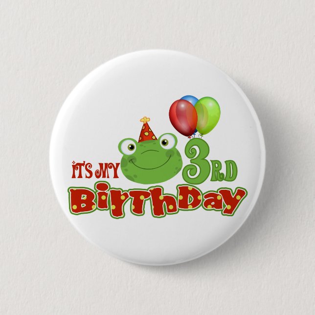 It's My 3rd Birthday 6 Cm Round Badge (Front)