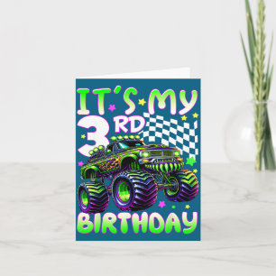 It's my 3rd birthday boy monster truck 3 year old card