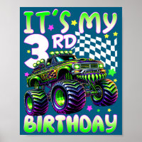 It's my 3rd birthday boy monster truck 3 year old