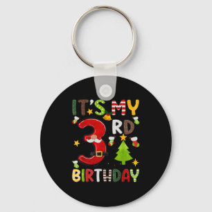 Its My 3rd Birthday Boys 3 Years Old Kids Christma Key Ring