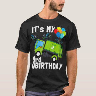 It's My 3rd Birthday Garbage Truck 3 Birthday Boy  T-Shirt