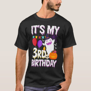It's My 3rd Birthday Ghost Pumpkin Halloween Costu T-Shirt