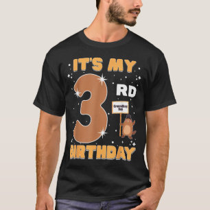 Its My 3rd Birthday Groundhog Day 3 Years Old Girl T-Shirt
