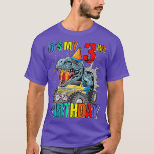 It's My 3rd Birthday Monster Truck Dinosaur Boys A T-Shirt