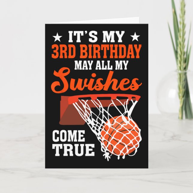 It's My 3rd Birthday Sketll 3 Year Old  Card (Front)