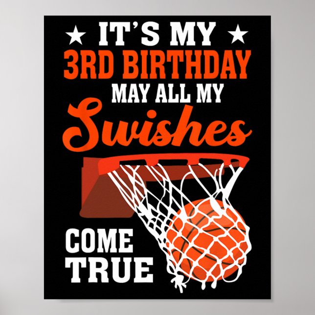 It's My 3rd Birthday Sketll 3 Year Old  Poster (Front)