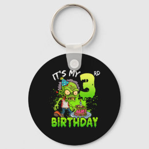 It's My 3rd Birthday Zombie Lover 3 Year Old Boys Key Ring