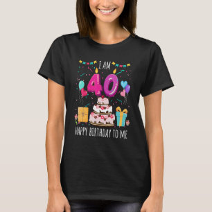 It's My 40th Birthday Cake Candle 40 Year Old Girl T-Shirt