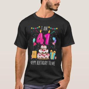 It's My 41st Birthday Cake Candle 41 Year Old Girl T-Shirt