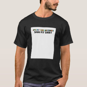 It's My 4 Birthday Sign My Birthday Party Girl Boy T-Shirt