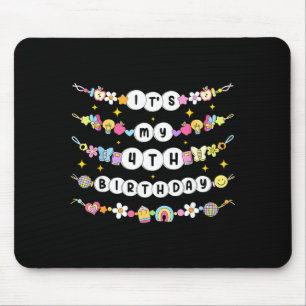 Its My 4th Birthday 4 Happy Birthday Friendship Br Mouse Pad