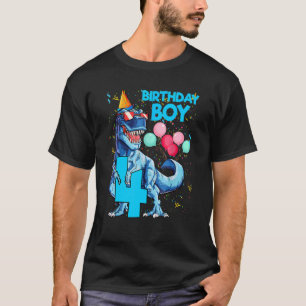 It's My 4th Birthday Boy  Dinosaur Birthday 4 Year T-Shirt