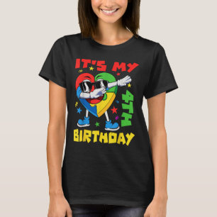 Its My 4th Birthday Dabbing Puzzle Pieces Autism A T-Shirt