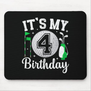 It's My 4th Birthday Golf 4 Year Old Golf Player B Mouse Pad