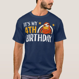 Its My 4th Birthday Sloth 1 T-Shirt