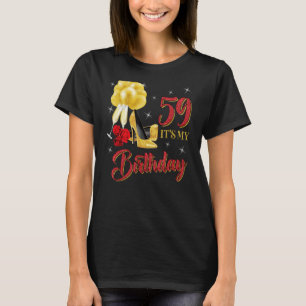 It's My 59th Birthday Shirt 59 Years Old Red Rose 