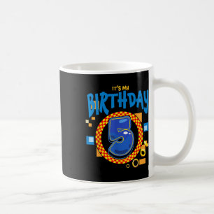 Its My 5th Birthday Boy Family Matching Party Vide Coffee Mug