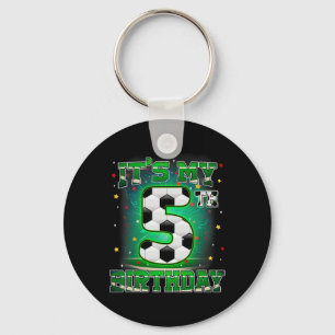 Its My 5th Birthday Boys Soccer 5 Years Old Party  Key Ring
