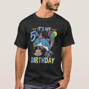 Its My 5Th Birthday Dolphin Sea Animal T-Shirt