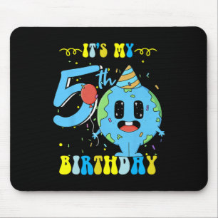Its My 5th Birthday Earth Day Kids Mouse Pad