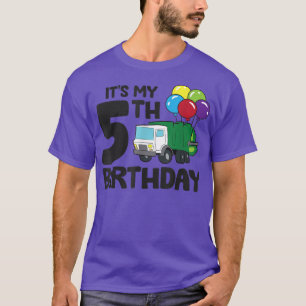 It's My 5th Birthday Garbage Truck Trash Truck 5th T-Shirt