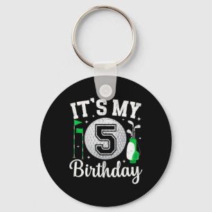 It's My 5th Birthday Golf 5 Year Old Golf Player B Key Ring
