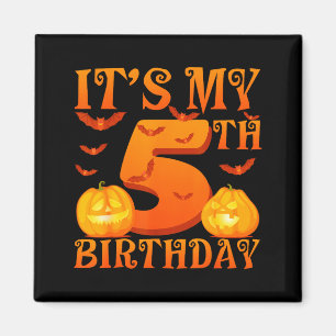 Its My 5th Birthday Pumpkins 5 Years Old Halloween Magnet