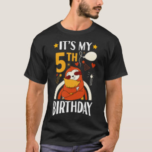 Its My 5th Birthday Sloth T-Shirt