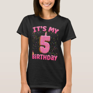 It's My 5th Birthday Sweet Doughnut 5 Years Old Fu T-Shirt