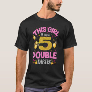 It's My 5th Birthday This Girl Is Now 5 Years Old T-Shirt