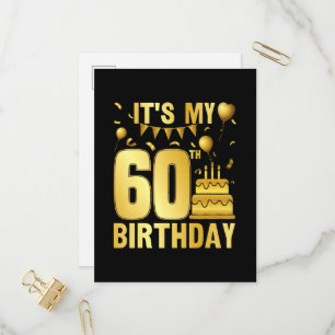 It's My 60th Party Invitation Postcard