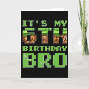 It's My 6th Birthday 6 Years Old Birthday Boy Game Card
