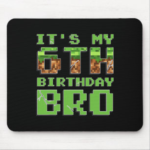 It's My 6th Birthday 6 Years Old Birthday Boy Game Mouse Pad