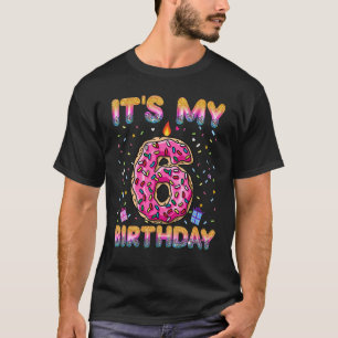 It's My 6th Birthday 6 Years Old Doughnut Kids Bo T-Shirt