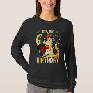 Its My 6th Birthday Bearded Dragon Lizard T-Shirt