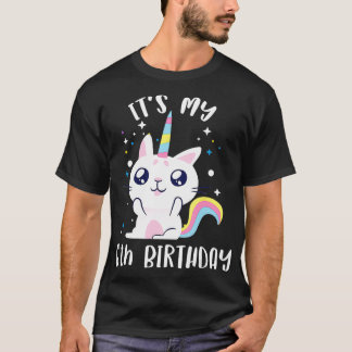 Its My 6th Birthday Cat Unicorn Caticorn Cute T-Shirt