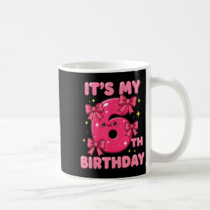 Its My 6th Birthday Coquette Bow Girl Cute 6 Year Coffee Mug