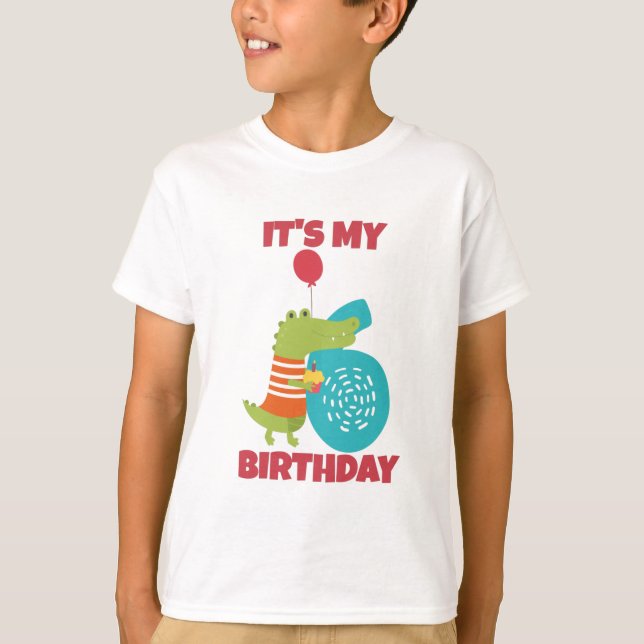 It's My 6th Birthday Funny Design T-Shirt (Front)