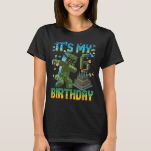 It's My 6th Birthday Gamer Pixel Number Birthday B T-Shirt