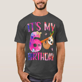 It's My 6th Birthday Sixth Anniversary 6 Year Old  T-Shirt