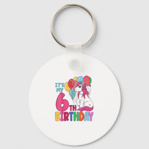 It's My 6th Birthday Unicorn Boys Girls Kids Birth Key Ring