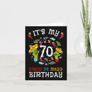 It's My 70th Birthday Cinco De Mayo Shirt Kid Men  Card