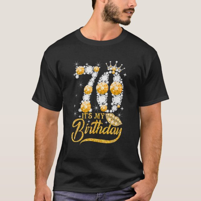 It's My 70Th Birthday Queen 70 Years Old Shoes Cro T-Shirt (Front)