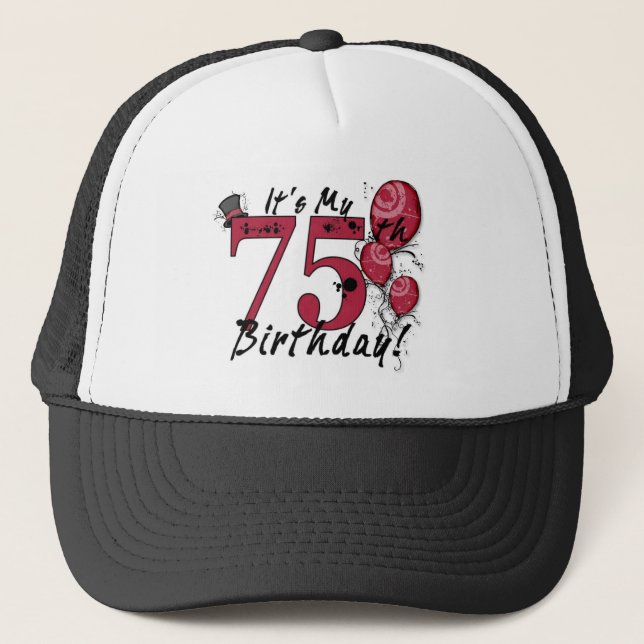 It's my 75th birthday grunge hat (Front)