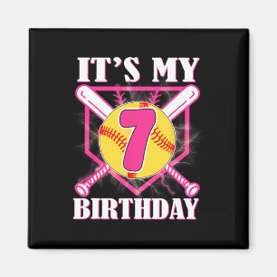 It's My 7th Birthday 7 Year Old Birthday Softll Pl Magnet