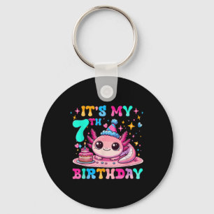 Its My 7th Birthday Axolotl Party 7 Years Old Axol Key Ring