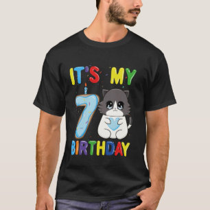 It's My 7th Birthday Boy 7 Year Old Ragdoll Cat T-Shirt