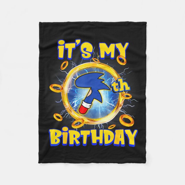 It's My 7th Birthday Boy Family Matching Party Fun Fleece Blanket (Front)